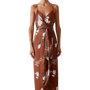 Shona Joy St Lucia Tie Front Drape Floral Dress